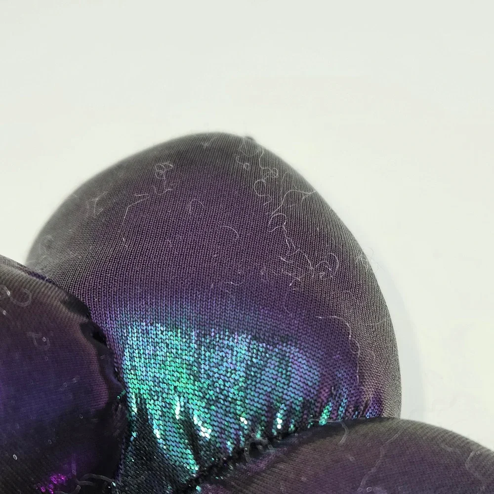 Balloon Dog Plush Iridescent Metallic Purple Green Skull Stuffed Animal 206059-B